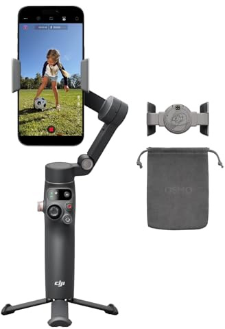 DJI Osmo Mobile 8 Standard Combo, Gimbal Stabilizer for Phone, AI Native Tracking, 360° Pan Rotation, Built-in Extension Rod & Tripod, 10h Battery, Extension Rod, Robust 3-Axis Stabilization
