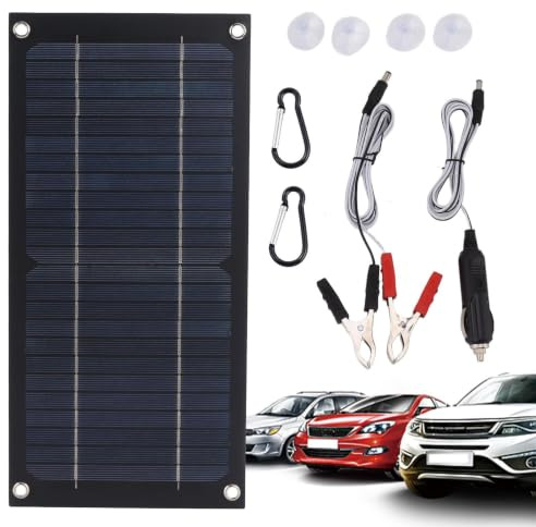 Caricabatteria Solare Batteria Auto Mantenitore Della Batteria Solare 12V Impermeabile | Strumento di ricarica portatile, camion, auto, camper, motoslitta, moto, trattore, pronto all'uso