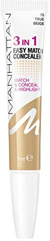 Manhattan 3in1 Easy Match Concealer 70 True Beige, 7 ml