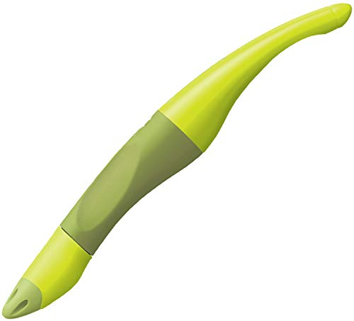 STABILO - Ergonomischer Tintenroller für Rechtshänder - EASYoriginal in limette/grün - Einzelstift - Schreibfarbe blau (löschbar) - inklusive Patrone
