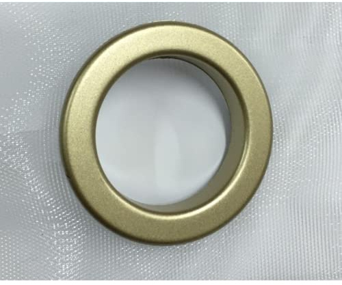 TENDAGGIMANIA FETTUCCIA Trasparente per Tende con Anelli - Nastro con Borchie, Vendita al Metro Lineare - Colore: Oro Satinato