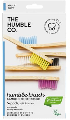 5 Pack Bamboo Toothbrush Soft