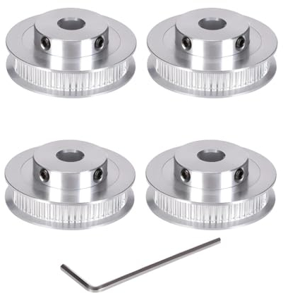 BZ 3D GT2 Riemenscheibe GT2 Pulley 60 Zähne 5mm Bohrung Zahnriemenscheibe 60 Teeth 5mm bore für 3D-Drucker,CNC 6mm Breite GT2 Zahnriemen.(4 Stück)