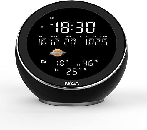 Estación meteorológica NASA WSP1500 con altavoz Bluetooth - Negro