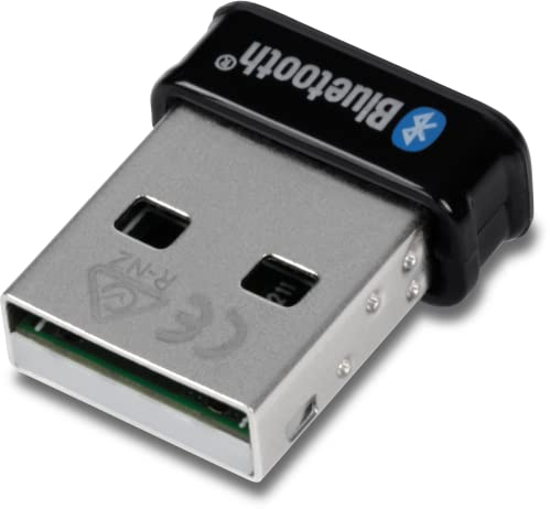 TRENDnet, TBW-110UB, Micro Bluetooth 5.0 USB Adapter, unterstützt Basic Rate (BR), Bluetooth Low Energy (BLE), Enhanced Data Rate (EDR), 100m (328ft.) Reichweite, unterstützt Windows OS, Schwarz