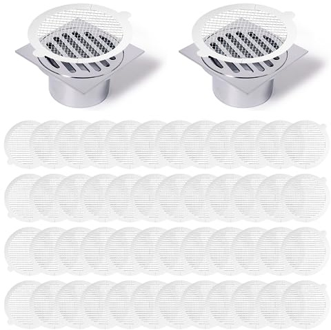 50 Pcs Disposable Shower Drain Hair Catcher - Keep Your Drains Clog-Free, Hair Strainer Mesh Sticker for Bathroom Bathtubs Kitchen Sink Balcony Drain Hole (9 cm)