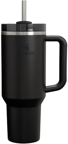 STANLEY Quencher H2.0 FlowState Stainless Steel Vacuum Insulated Tumbler with Lid and Straw for Water, Iced Tea or Coffee, Smoothie and More, Black 2.0, 40oz