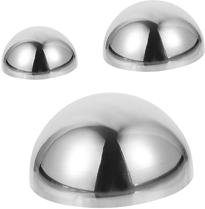 EXCEART 3stücke Edelstahl Spiegelkugel Halbkugel Gartenkugel Hohl Halb Spiegel Ball Spiegelpolierkugel Spiegelpolierte Kugel Hohlkugel