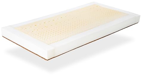 DORMISSIMO Colchon Latex 57x117 Altura 11 cm, 100% Latex y Coco. De Funda. Tejido organcio 100%