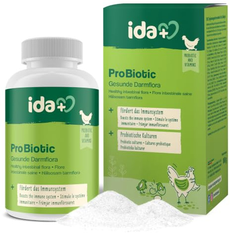 Ida Plus ProBiotic 180 g - optimal für die Darmflora ihrer Hühner & Wachteln - mit Probiotika & Oregano für gesunde Verdauung & Darmflora - essenzielle Hühner Vitamine - auch perfekt für Deine Küken