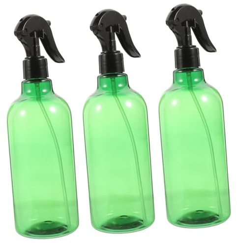 Housoutil Flacons Pulvérisateurs Verts Spray Fin Anti-fuite en Plastique 500ml Lot de 3 Vaporisateurs Portables Pratiques pour Cosmétiques et Jardinage