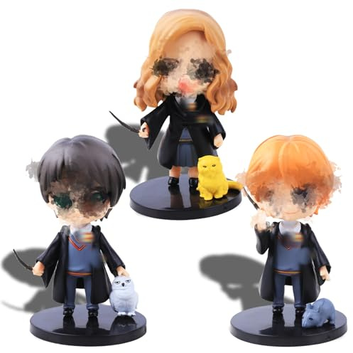 6 Stück Wizard Figuren, Magical Figur Set Sammelfiguren Happy Birthday Tortendeko Kuchen Deko Geburtstagsdeko Geschenke Schulkind Cake Topper Tortendeko Geburtstag für Mädchen Jungen Kinder