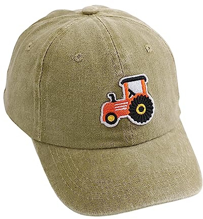 Truckerkeps barn pojkar keps pojke basebollkeps pojkar traktor kepsar småbarn sommar lastbilskeps grävmaskin brandbil keps barn flickor basebollkeps Cappy sommarhatt från 2 3 4 5 6 år, #02-khaki, one