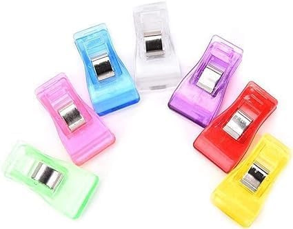 Lot de 20 pinces à coudre multicolores pour matelassage, tissu, loisirs créatifs, pinces en plastique multi-usages pour couture, accessoires de matelassage, outils de bricolage, règles d'ourlage
