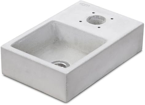 Base Vaschetta per Fontanda da Giardino 25x39xH10 cm in Calcestruzzo Plinto Grigio CLS