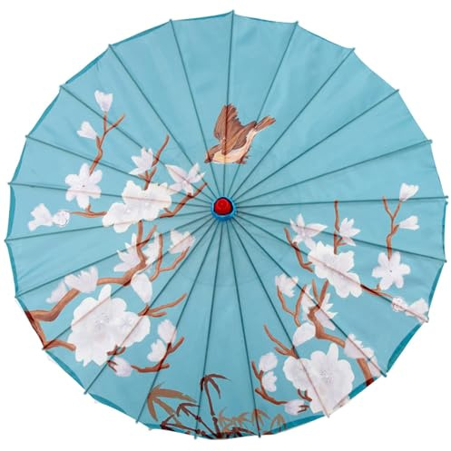 Kalastussaari 32'' Silk Paper Umbrellas Windproof Japanese Parasol with Sturdy Ribs Asian Umbrella Chinese Umbrellas