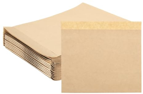 Sourcing Map 100Pcs Kraft Paper Sandwich Bags, 6.5 x 5.9 Inch Greaseproof Paper Cookie Bags, Brown