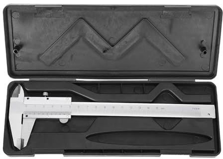 Baxnore Calibrador digital de 0 a 150 mm, herramienta de medición de calibre micrométrico de acero al carbono, calibre micrométrico de alta precisión para carpinteros