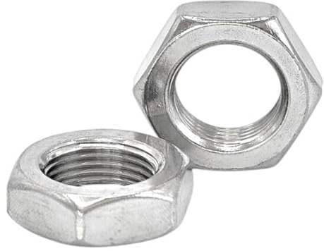 Mutter | Sechskantmutter | Feingewinde niedrige Form flach DIN 439 Edelstahl A2 | V2A M8 M10 M12 M16 M18 M20 M22 M24 M27 M30 M36