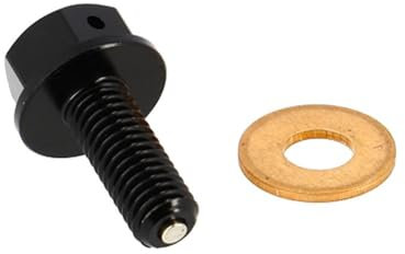 cyclingcolors 1x Tappo di scarico vite magnetico con rondella rame ideale per ciclomotore scooter moto auto quad coppa dell'olio motore, M8x1.25 20mm