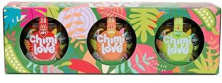 Chimi Love - Chimichurri Mixed Gift Box - 3x190ml – Authentic South American Sauces - Mild, Medium and Hot Sauces