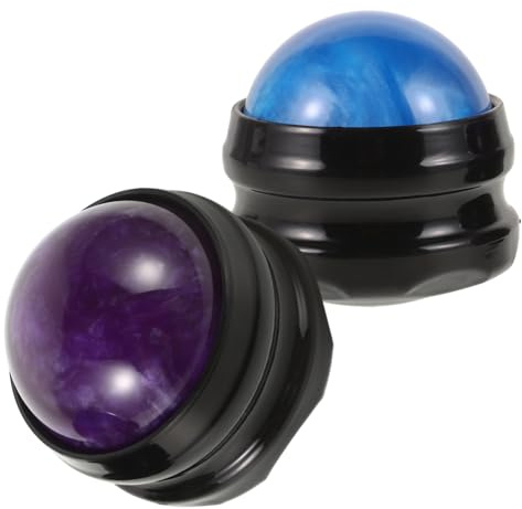 GOOHOCHY 2stücke Massageroller Muskelentspannungsball Handmassagegerät Tragbar Für Fitness Yoga Spa-massage Kühlend Langlebig Praktisch