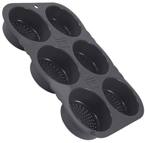 UKCOCO Stampo per Hamburger Silicone con Scomparti Utensile Resistente Calore per Pane e Hamburger per Dolci e Snack Fatti