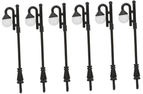 ERINGOGO 6 Pezzi Lampioni Miniatura per Lampade da Giardino per Decorazione Micro Realistici e Facili da Abbinare