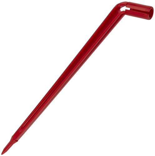 AERZETIX - Lote de 30 estacas acodadas para tubo de microirrigación Ø5 mm - sistema de riego por goteo automático para jardinería - de plástico - color rojo