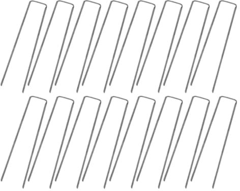 Toddmomy 50 Pièces Piquets de Jardin Galvanisé Type Lot de Agrafes pour Gazon Artificiel et Toile de Paillage Résistants et Durables