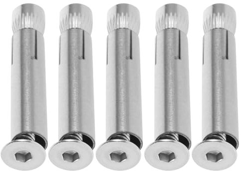 DIYEAH 5pcs Stainless Steel Expansion Bolts Hex Countersunk Fastening Screws for Diy Applications and Wear-resistant Expansion Fasteners for Heavy Loads