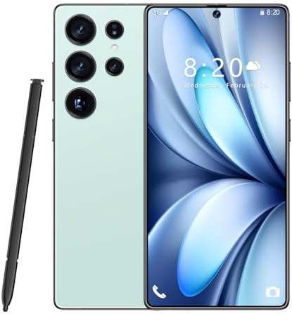 COTSRGT S24 Ultra Unlocked Mobile Phones, 16GB RAM 1TB ROM, 72MP 108MP AI Camera, 8000mAh, Dual SIM Smartphone, 5G/4G Android 14 Smart Phone, WiFi/GPS, Fingerprint/Face ID,Cyan-7.3 Inch