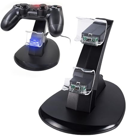 Controller Charger Dock Station, Dual Controller USB Charging 2 in 1 Station Dock for for Slim, for PRO, 2 Tier Docking Stations Stand