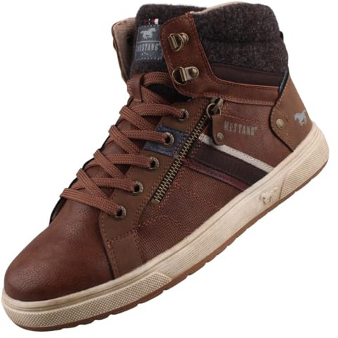 MUSTANG High Top sneakers för män, konjak, 41 EU