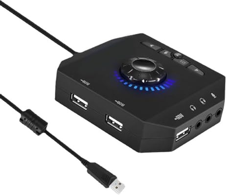 Gaming fokussierte USB Soundkonverter für PC und Laptop Externe Karten Plug and Play mit PC Karte in immersiver Qualität
