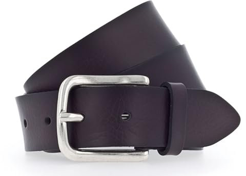 Vanzetti Damen Leder Gürtel Leder Damengürtel dunkel lila 35 mm Ledergürtel (95 cm)