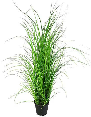 Klocke Kunstpflanzen Dekogras im Topf - Künstlich & Naturgetreu - Höhe: 95cm - Gras/Grasbusch/Grasbündel