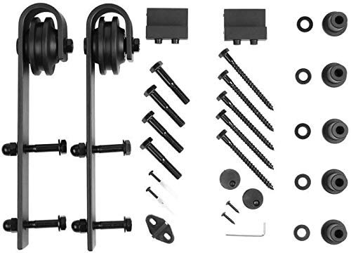 Système de porte coulissante, kit de porte coulissante, système de rail pour portes coulissantes, porte industrielle (1,8 m)