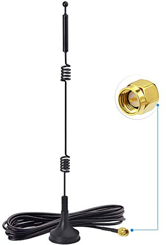 Bingfu Antenna WiFi 2.4GHz 5.8GHz Dual Band 9dBi Base Magnetica SMA Maschio per Videocamera di Sicurezza Senza Fili Videoregistratore Videoregistratore Camion Telecamera per Retromarcia Monitor