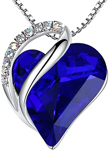 Leafael Infinity Love Heart Birthstone Necklace Collection for Women | Choose birthstone crystal colours in the Infinity Love Heart necklace collection for women and meaningful gifting