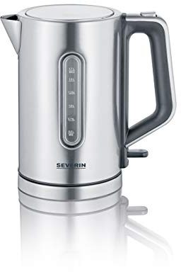 Severin Wasserkocher 1,7L, Wasserstandsanzeige, Edelstahl, 2400W