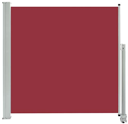 Festnight Ausziehbare Seitenmarkise Markise Seitenwandmarkise Sonnenschutz Sichtschutz Ausziehbar Seitenwandmarkise 140 x 300 cm / 160x300 cm Rot
