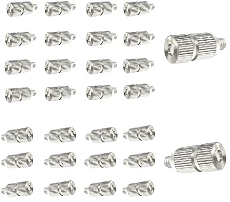 Ugelli di nebulizzazione ad alta pressione per sistema di raffreddamento esterno, ugelli di raffreddamento esterni, UNC 10/24, ugelli nebulizzatori in acciaio inox 0.003 mm (0.3 mm), tonalità argento