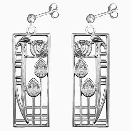 Silver Charles Rennie Mackintosh earrings Lover 353