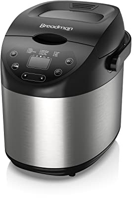 Breadman Máquina para hacer pan de 2 libras, acero inoxidable, BK1200SS