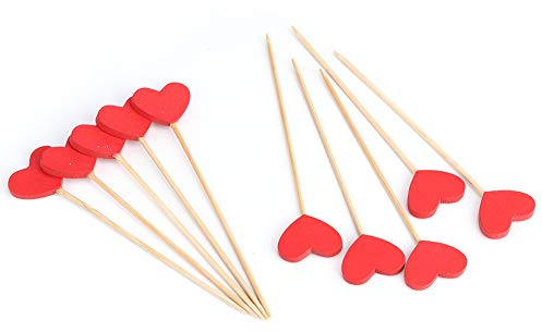 20 Mini Paletti da Giardino a Forma di Cuore, Decorazioni in Legno a Forma di Cuore Rosso Ornamenti da Giardino Paletti Decorativi Per Vasi da Fiori cartello cuore per esterni cartelli per vasi