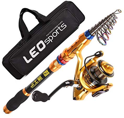 TTSJSM Tragbare Teleskop-Angelrute, Highgeschwindigkeit 5,5: 1 Metallspule Fischereispinnrolle 13 + 1BB 2000-5000 Serie Saltwater Fischereirad für Angelgerät (Size : 3.6m Rod Reel Bag)