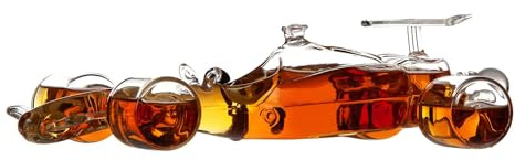 CKB LTD Racing Car Decanter with Glass Ball Stopper Classic Vintage Sports Car Design Ideal for Vodka Whiskey, Scotch, Rum Tequila 400ml