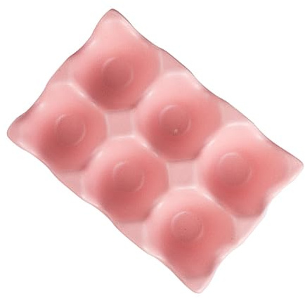 Porte-œufs en Céramique Antidérapant à 6 Compartiments Rose | Boîte de Conservation pour Réfrigérateur, Rangement , Usage la Cuisine