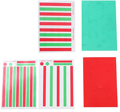 Feuille de Film D'aide à la Lecture Rouge et Vert pour Corriger L'amblyopie, la Perception Simultanée et la capacité Visuelle, Facile à Utiliser avec des Lunettes Rouges et